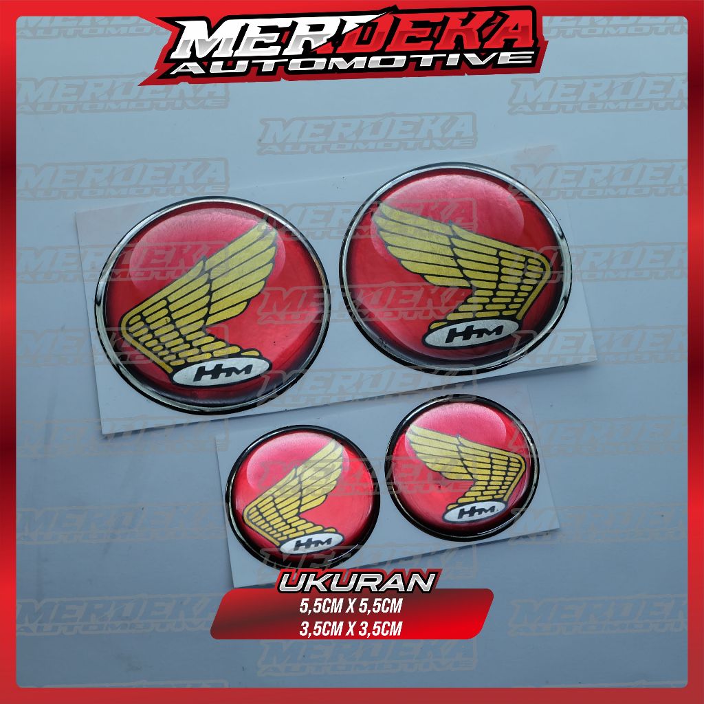 Emblem Honda Retro bulat / Emblem Honda Redwings / Emblem honda monkey / Emblem Redwings retro / emb