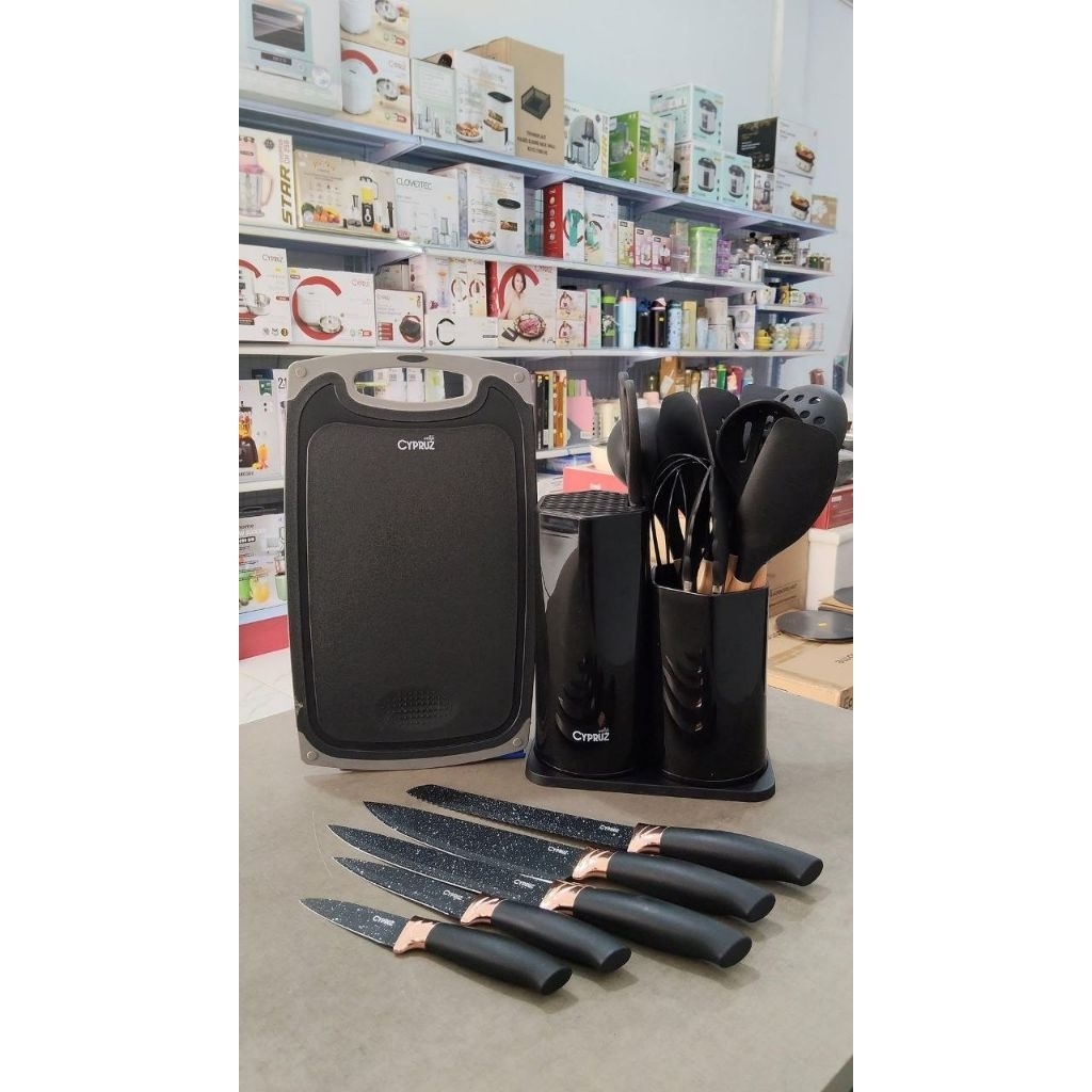Cyprus Premium Sillicone utensil & knives set 19 pcs