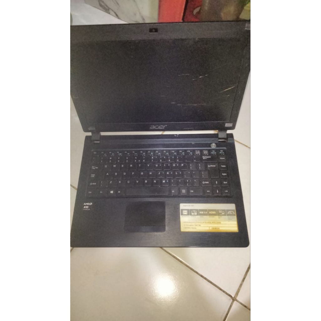 Laptop Acer Z3-451 yang dijual casing body laptop notebook acer z3-451 bonus mesin matot dan lainnya