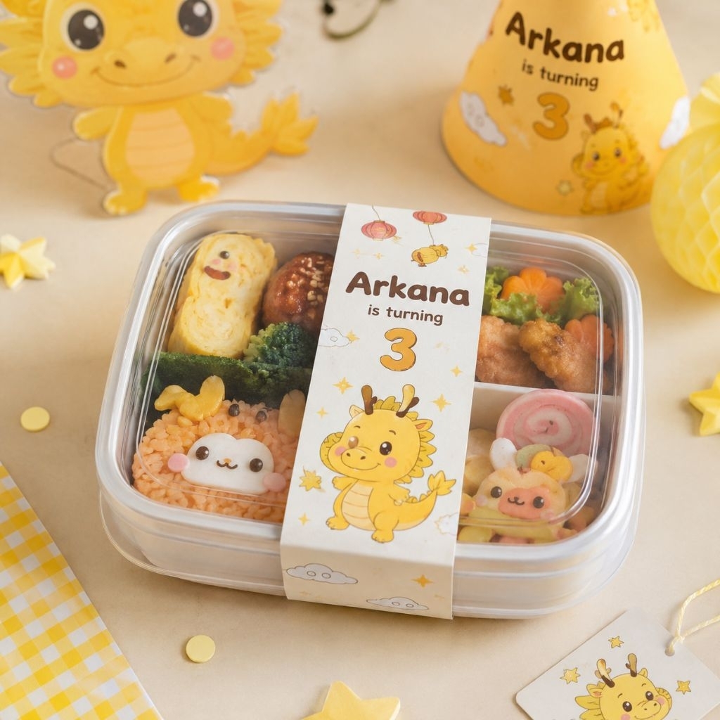 PAPER BELT BIRTHDAY - Paperbelt Ulang Tahun untuk BENTO BOX atau bingkisan ulang tahun Gratis Custom