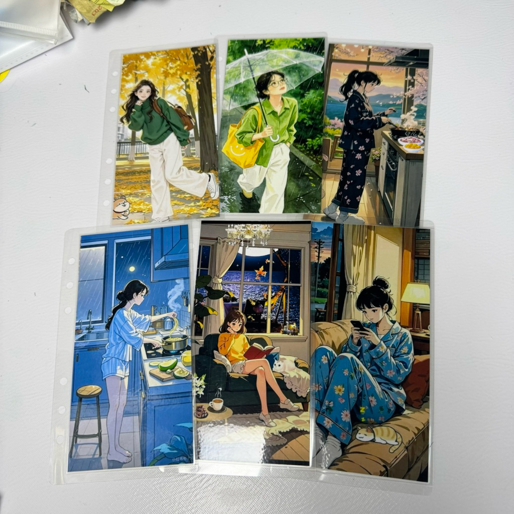 6 lembar amplop A6 ANIME / cash envelope untuk binder A6
