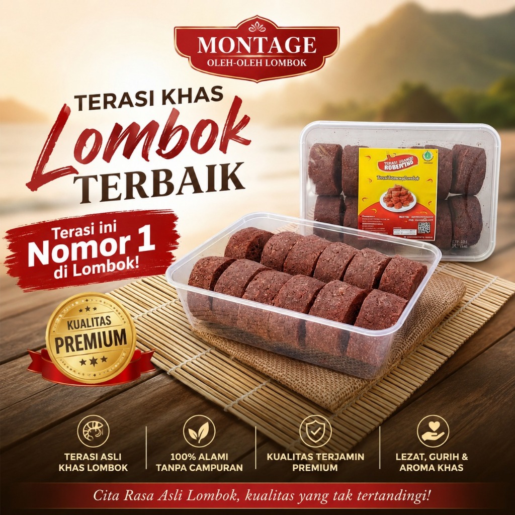 Terasi Kismayadi Asli Lombok 100% Sudah di Panggang 500g Kualitas Super Premium