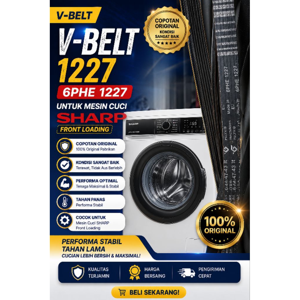 Van Belt Mesin Cuci Sharp 6PHE 1227