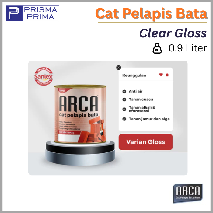 Arca Bata Orange Gloss Cat Pelapis Batu Alam