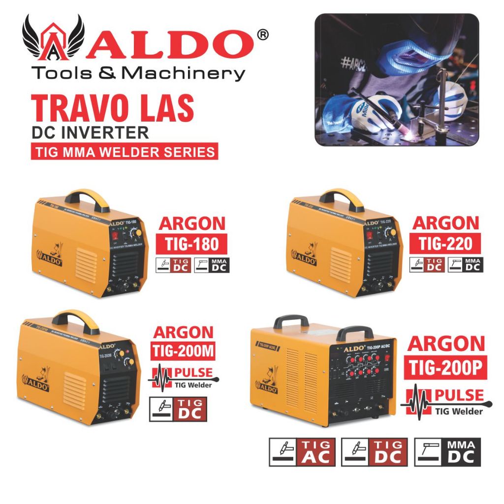TRAVO LAS INVERTER TIG SERIES  / MESIN LAS / MESIN TRAVO LAS / DC INVERTER TIG / TIG MMA WALDER MACH