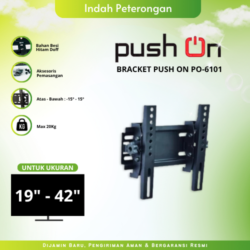 BRACKET LED TV PUSH ON PO-6101 PENOPANG TV 32in sd 65in