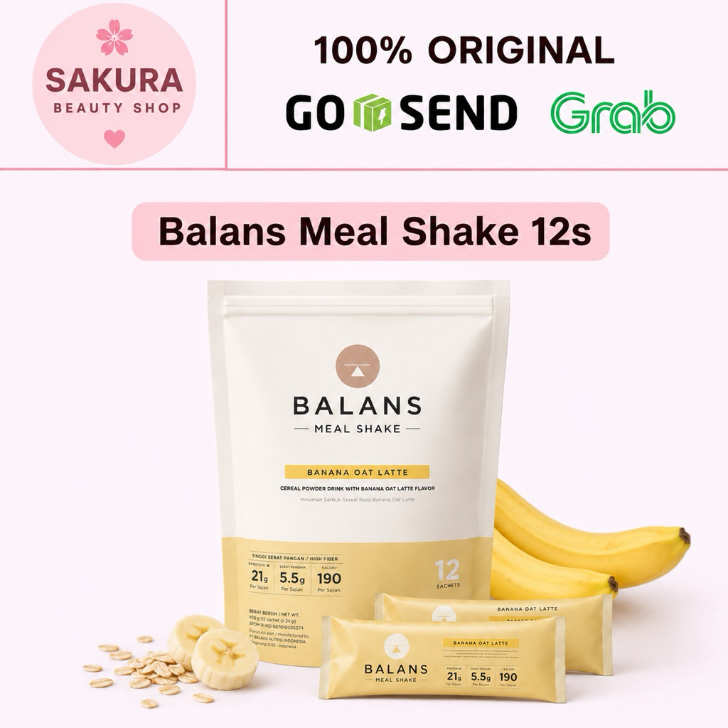 BALANS MEAL SHAKE BANANA SUSU PROTEIN STEVIA