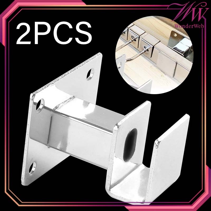 Braket Pipa Besi Baja Tahan Karat Penyangga Pipa Dinding 2pcs/Set Bracket Besi Kotak Bracket Pipa Pe