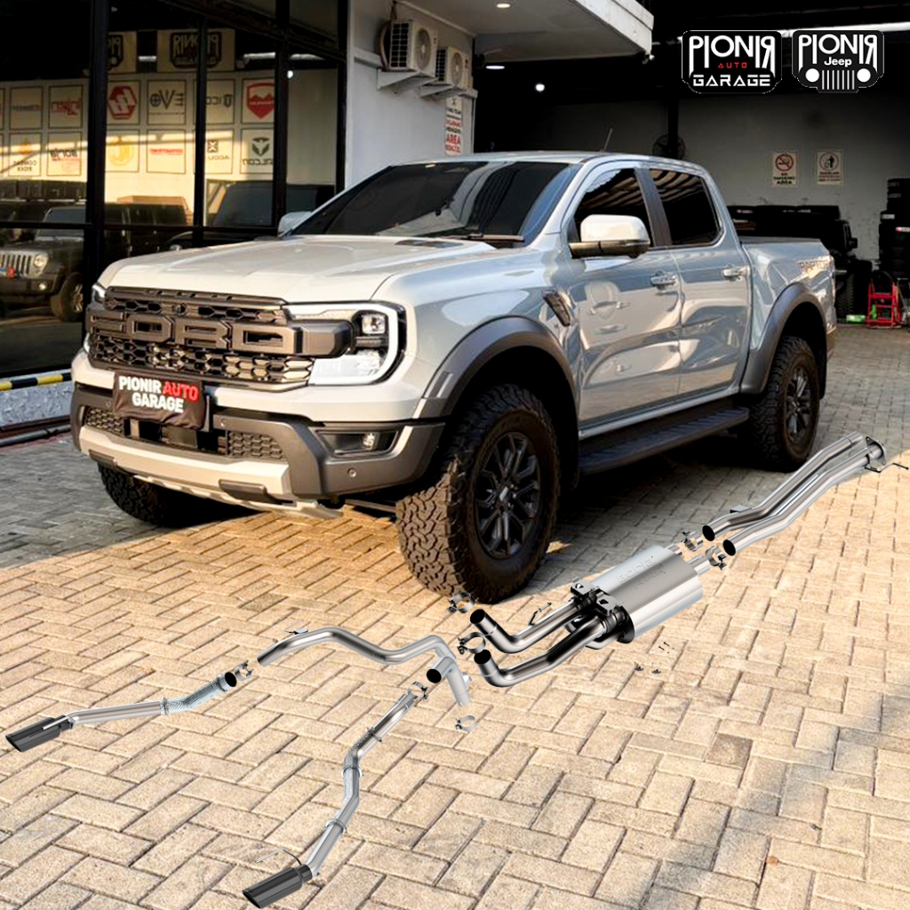 Knalpot Borla Mid Section Tail Pape Black Chrome Ford Ranger Raptor 2024+ Orignal USA | Knalpot Borl