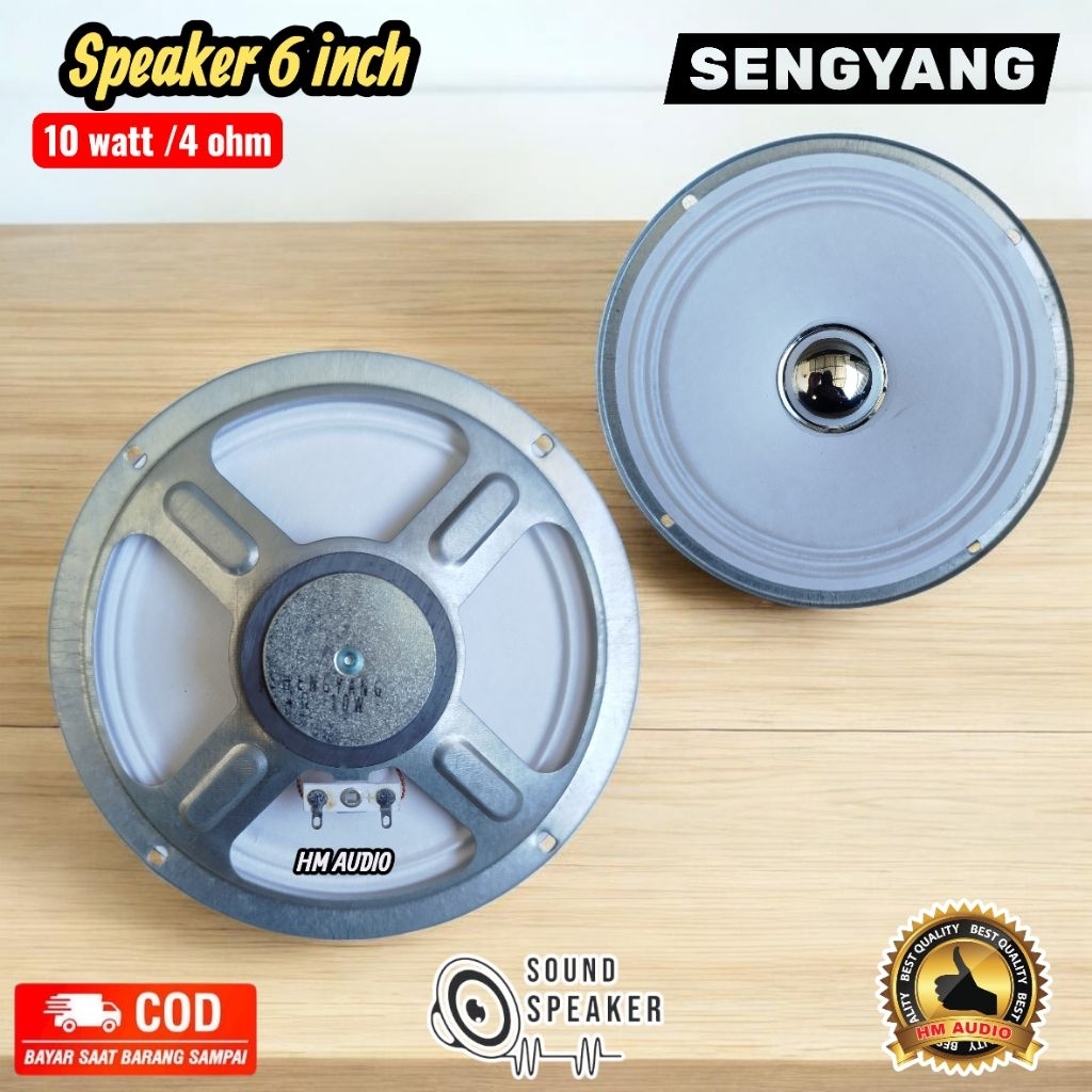 Speaker 6 inch Sengyang Daun putih