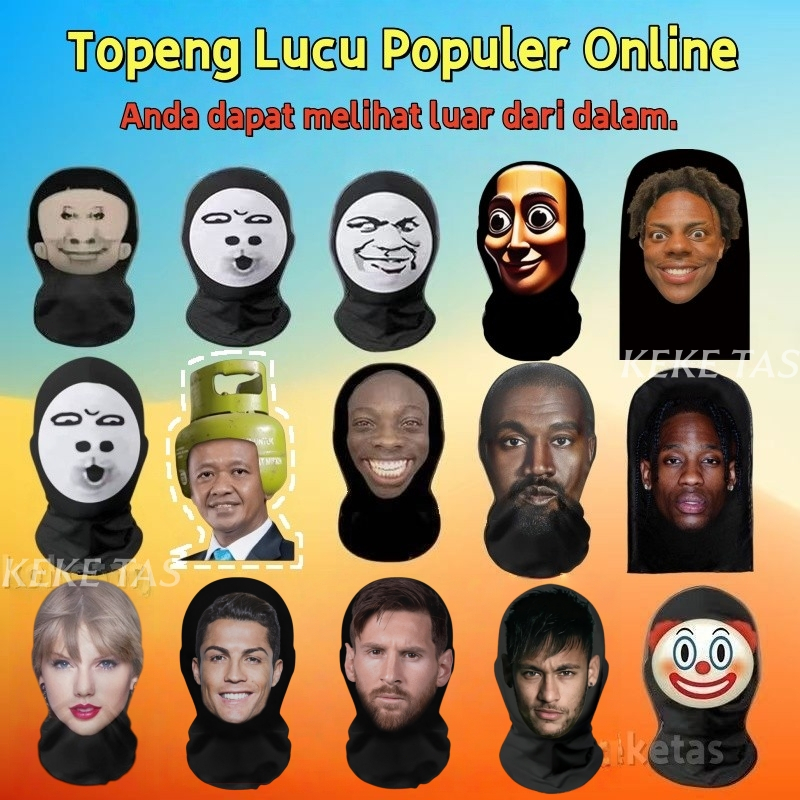 READY Topeng 3D Cosplay Sepotong Jaring/Pelindung kepala atlet/Topeng Lucu untuk Peralatan Kepala Le