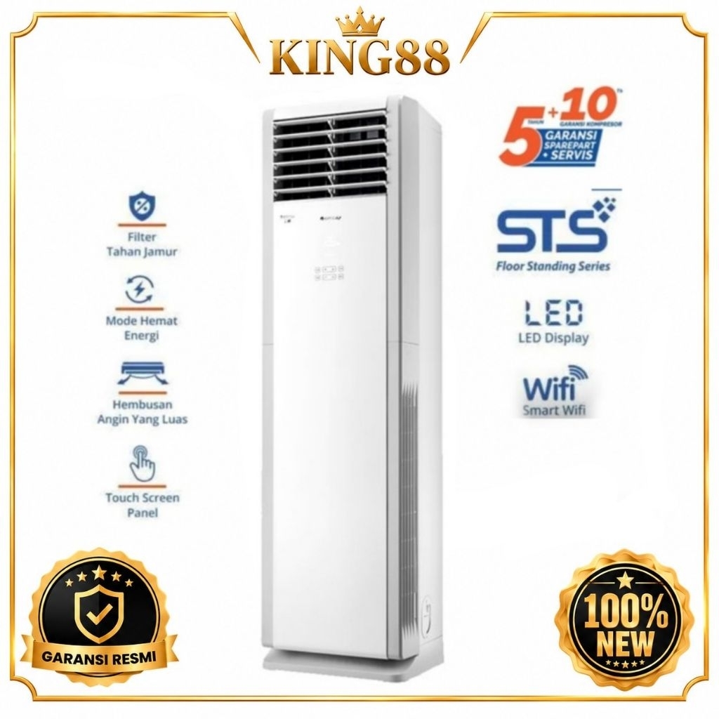 GREE GVC-24STS AC Floor Standing 3 PK 1 Phase - AC GREE Floor Standing 3PK Deluxe Series R32