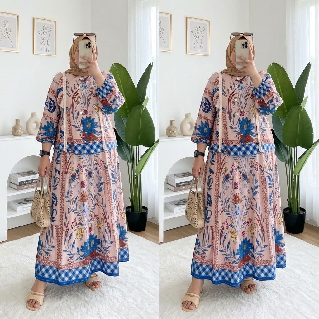 ZENA SET ROK  RAYON JUMBO LD 120 130 140 // ONE SET ROK JUMBO // SETELAN ROK OVERSIZE // ONE SET SUP