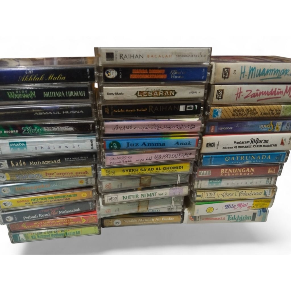 kaset pita pengajian _ lagu muslim _ dakwah _ murottal _ raihan _ snada dll