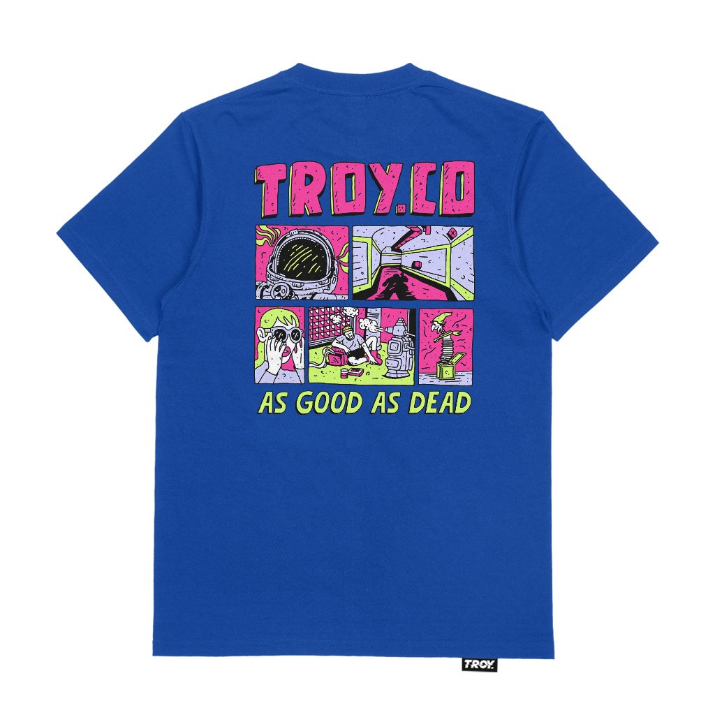 TROY COMPANY Kaos Pria Lengan Pendek - Pink Cosmic Tshirt MTD 2522