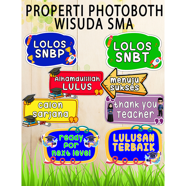 Props foto Wisuda / Sekolah / Cita cita Preperti Photobooth