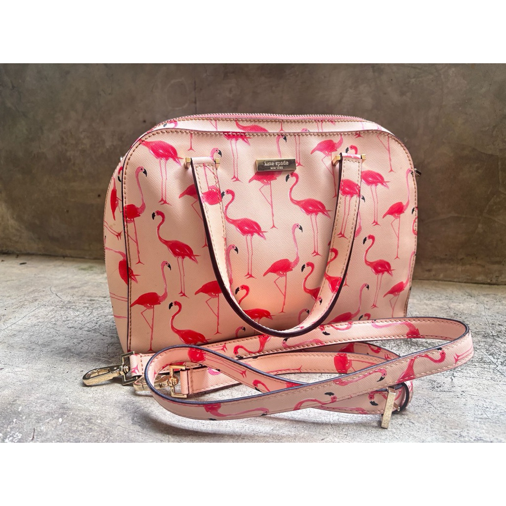 Tas Kate Spade Preloved Flamingo Pink Handbag Sling Bag Original Kondisi Bagus