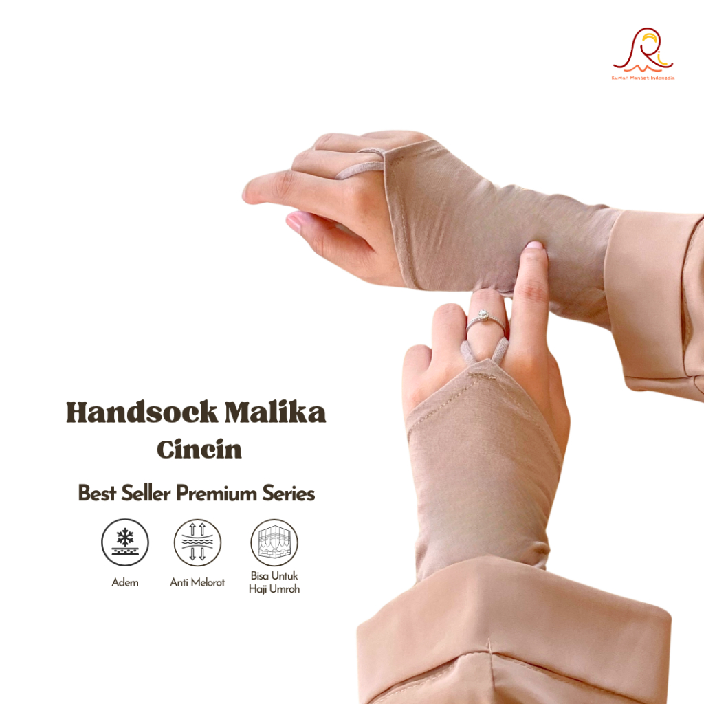 Handsock Cincin | Handsock Kaos Spandex Premium | Manset Tangan Simple Adem umroh haji By. Rumah Man