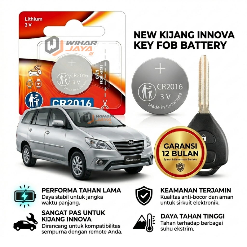 Baterai remote mobil Innova lama kijang Innova bensin dan solar baterai keyless Toyota Innova barong