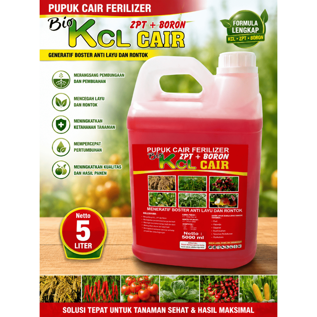 Pupuk Ferilizer Cair ZPT + Boron Bio KCl 5000 ML Pupuk Sawit
