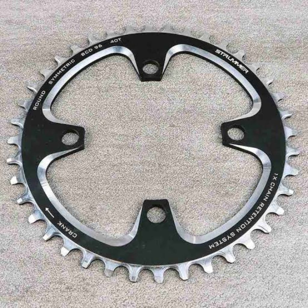 Chainring Strummer BCD 96 Symmetric Round Bulat 40T Narrow Wide Alloy