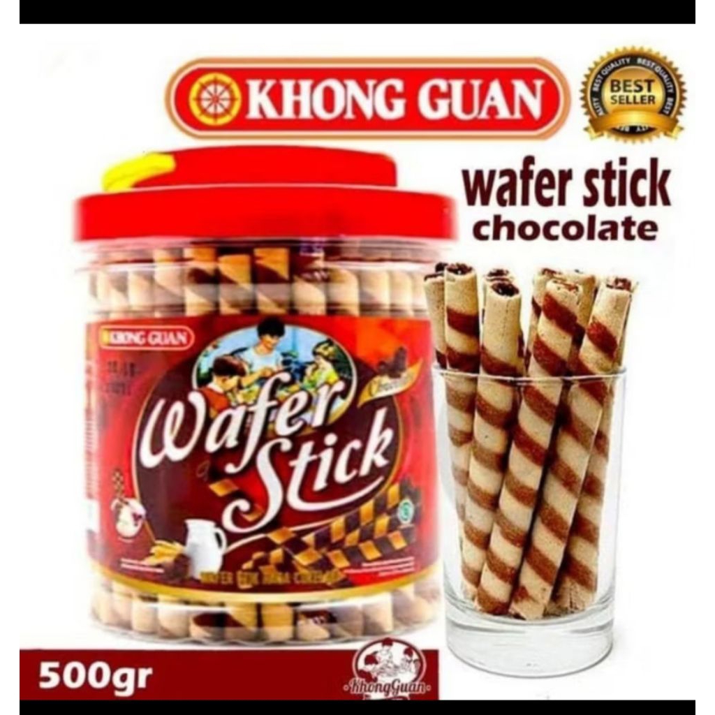 KHONG GUAN TOPLES WAFER STIK COKLAT 500 gram renyah