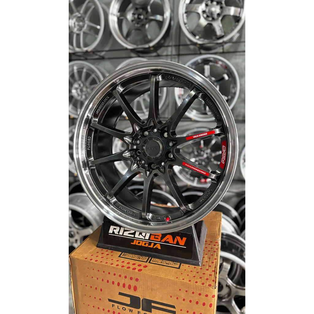 velg ce28 r18 hyper black lip polish pcd 5x114 lebar 8,5 kondisi baru