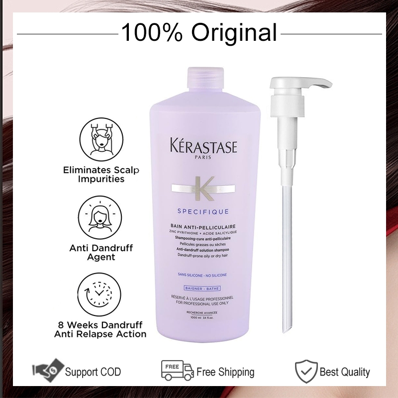 100% Original Kerastase Specifique Bain Anti-Pelliculaire Shampoo 1000ml Sampo anti ketombe