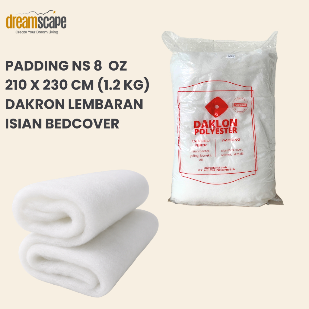 Isian Bedcover Premium | Isi Dakron Premium | Isian dakron tebal 4 cm| Dreamscape Dakron Lembaran / 