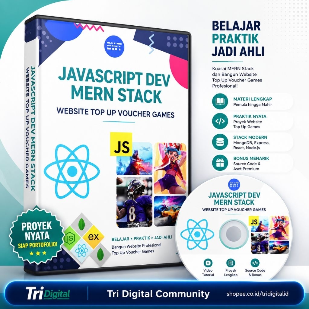 Ecourse Javascript MERN BWT Website Top Up Voucher Games- Tri Digital