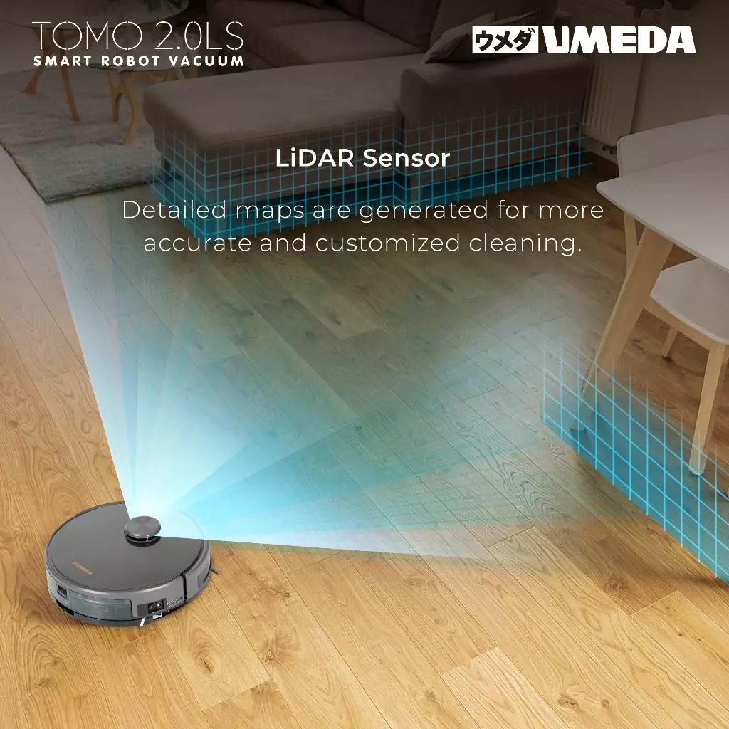 BEST SALE Umeda Tomo R2 / Tomo 2.0LS Robot Vacuum Sapu dan Pel