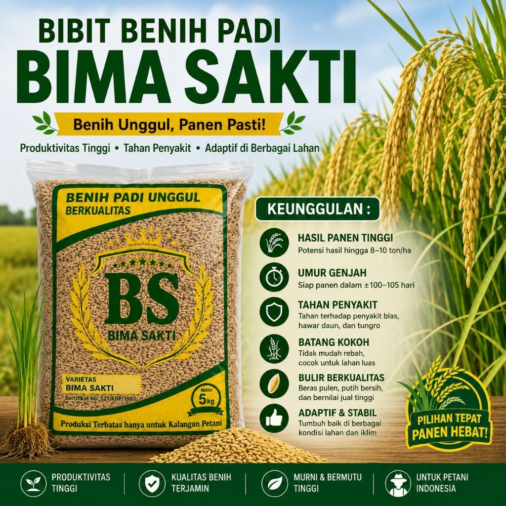 PADI BIMA SAKTI ORIGINAL ( CIHERANG MALAI PANJANG) PENERUS CIPUTRI