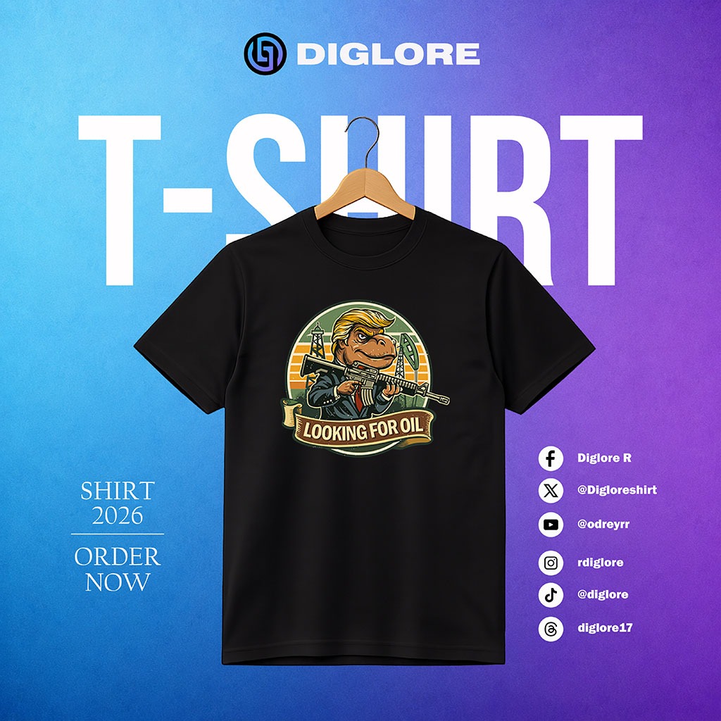Kaos Diglore Dino Trump Edition - Cotton Combed 24s Original Kaos Hitam T-Shirt Distro Premium US Po