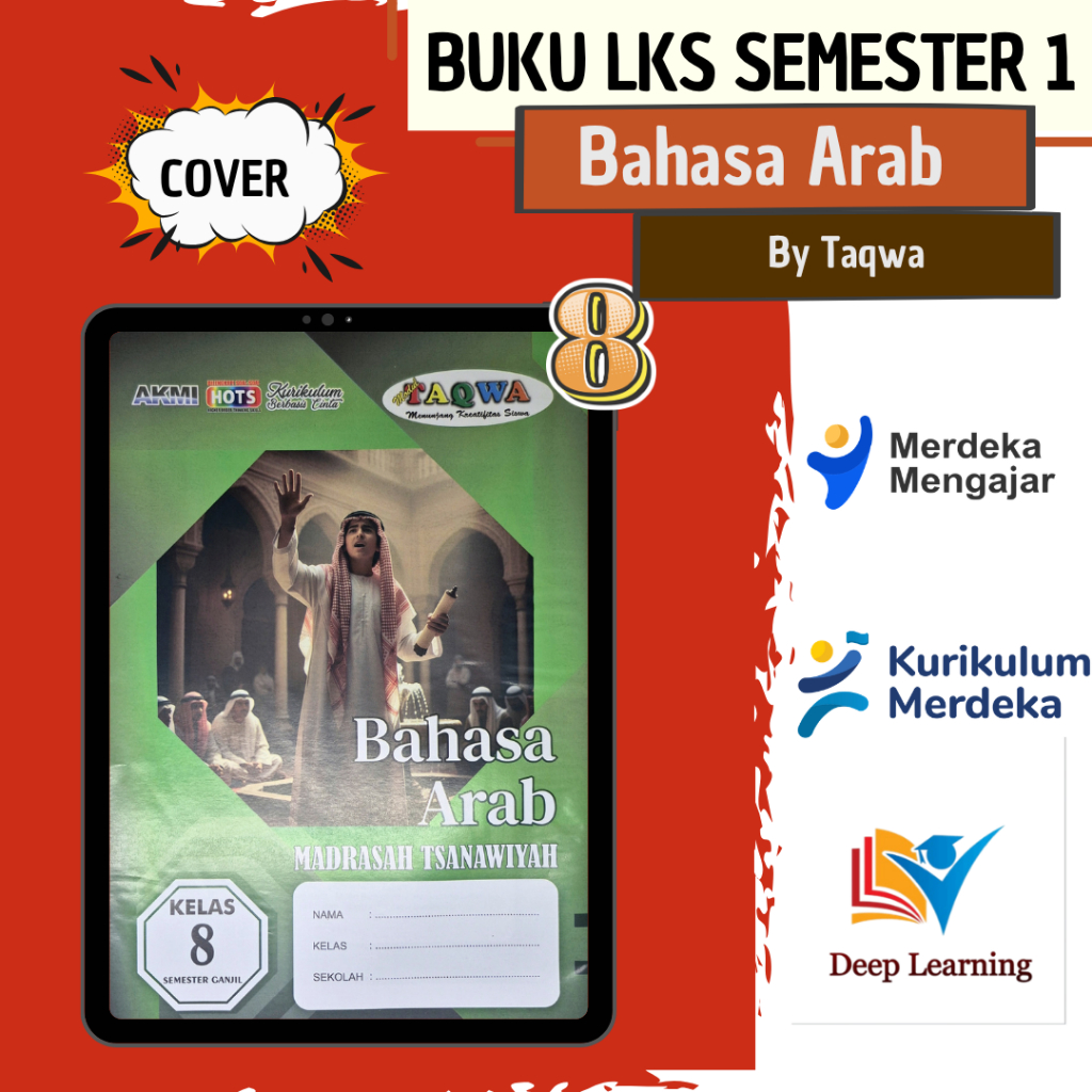 BUKU LKS SMP/MTS KELAS 8   I V III I  SEMESTER 1 2026-2027 KURIKULUM MERDEKA I Taqwa DEEP LEARNING I