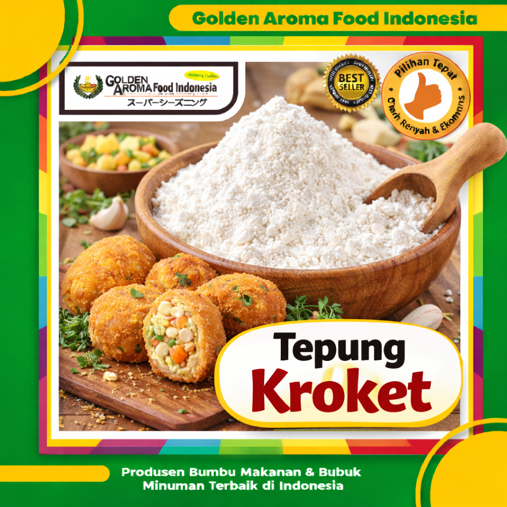 Tepung Kroket GAFI Crispy Gurih Renyah Tahan Lama Cocok Untuk Kroket Kentang Isi Ayam Keju Sayur Has