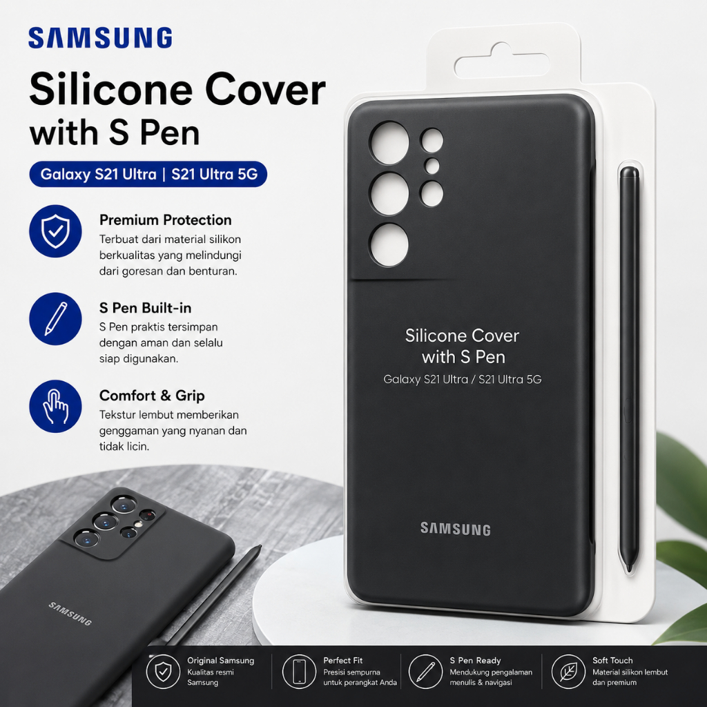 SAMSUNG Silicone Case with S Pen Galaxy S21 Ultra Original100%