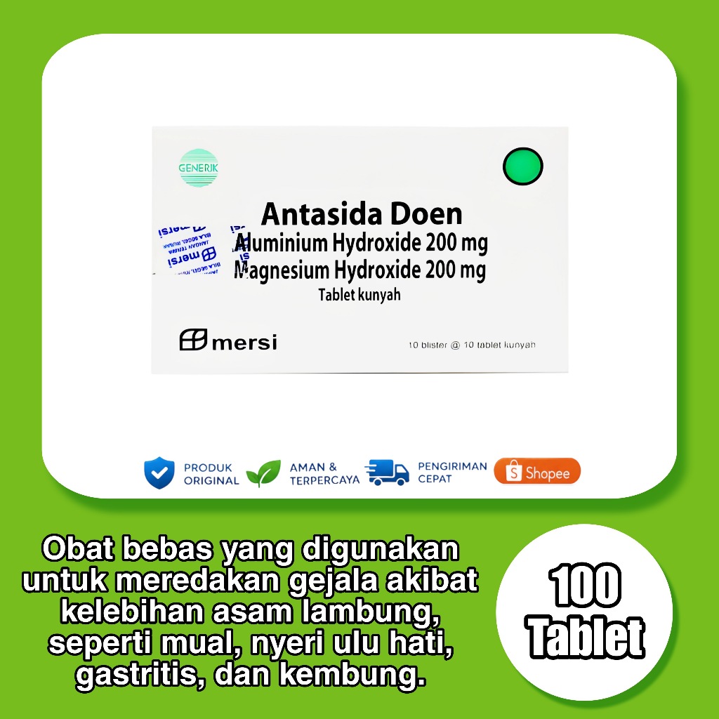 Antasida Doen Mersi / 100 Tablet (Box)