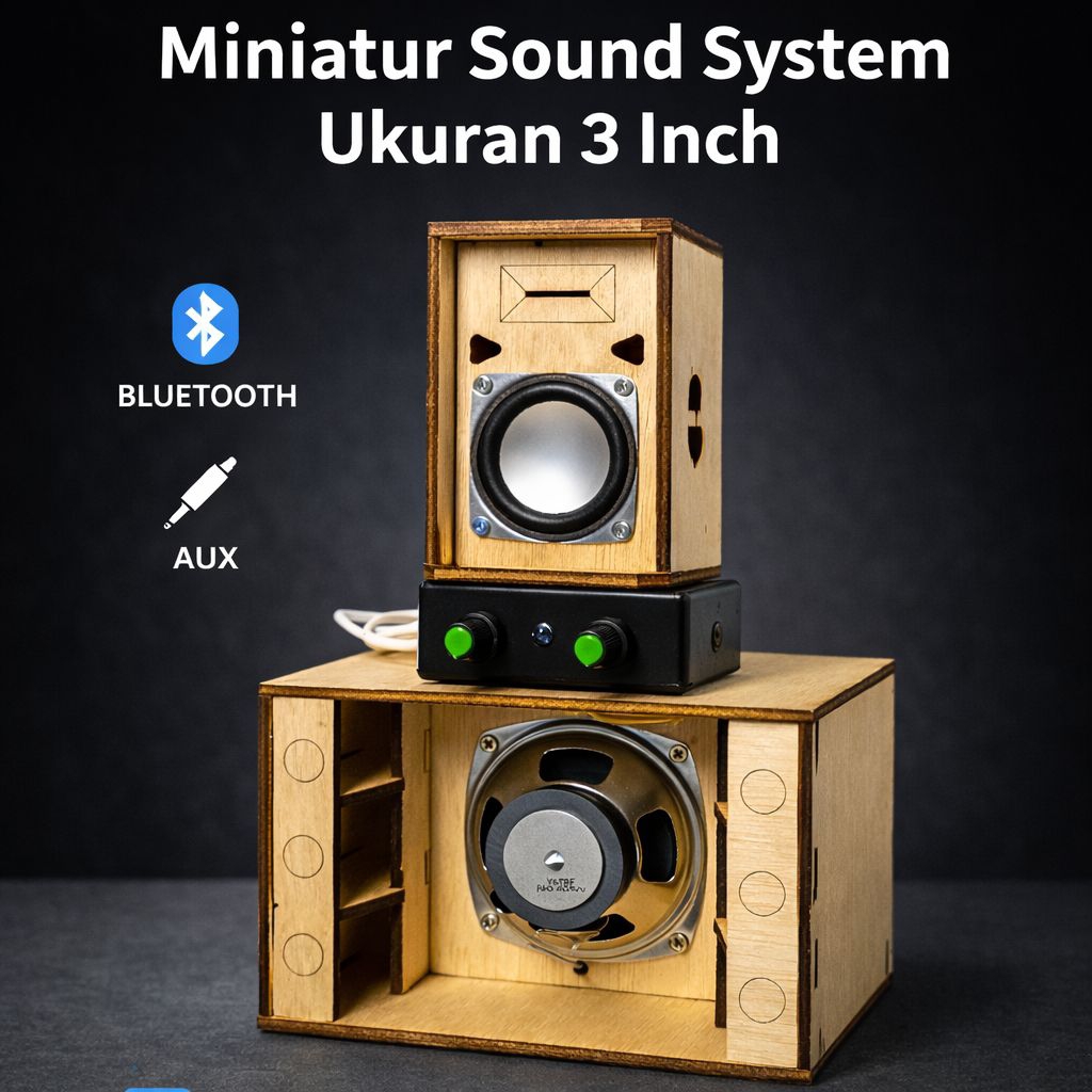 parathel, paket miniatur sound system siap bunyi cocok untuk mainan di rumah bisa di play musik