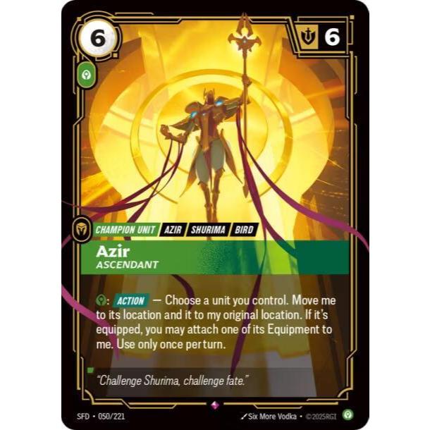 Riftbound Azir - Ascendant - Spiritforged Rare Foil