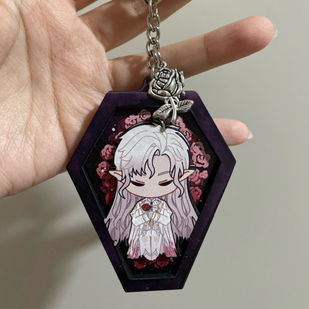 Sylus - Silverwing Fiend Stacked Wooden Keychain [Yumekawa-ya]