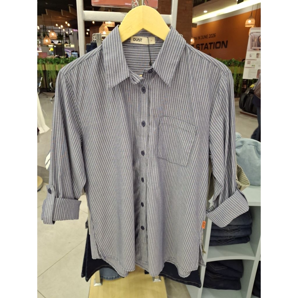 KEMEJA  MOTIF GARIS DUST JEANS ORI