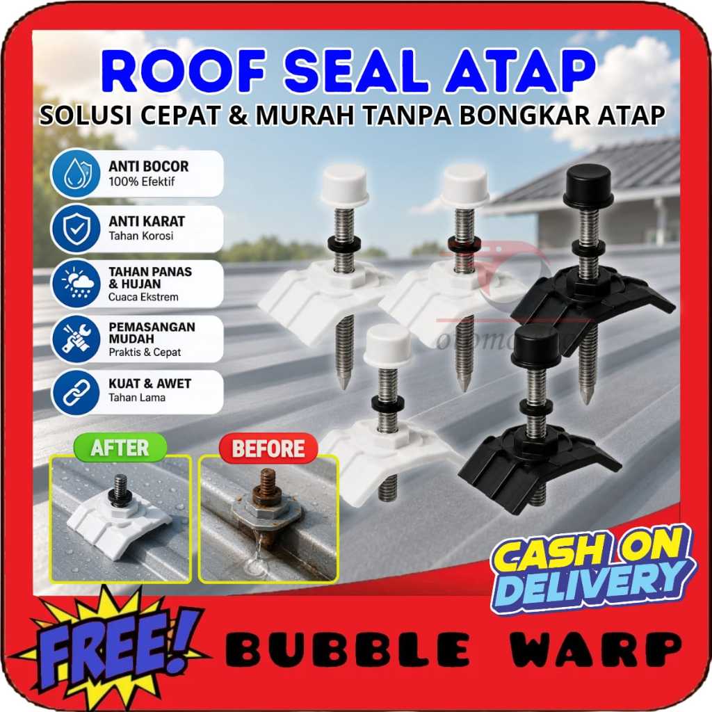 Karet Anti Bocor Sekrup Atap Roofseal Waterproof Untuk Seng Spandek Galvalum