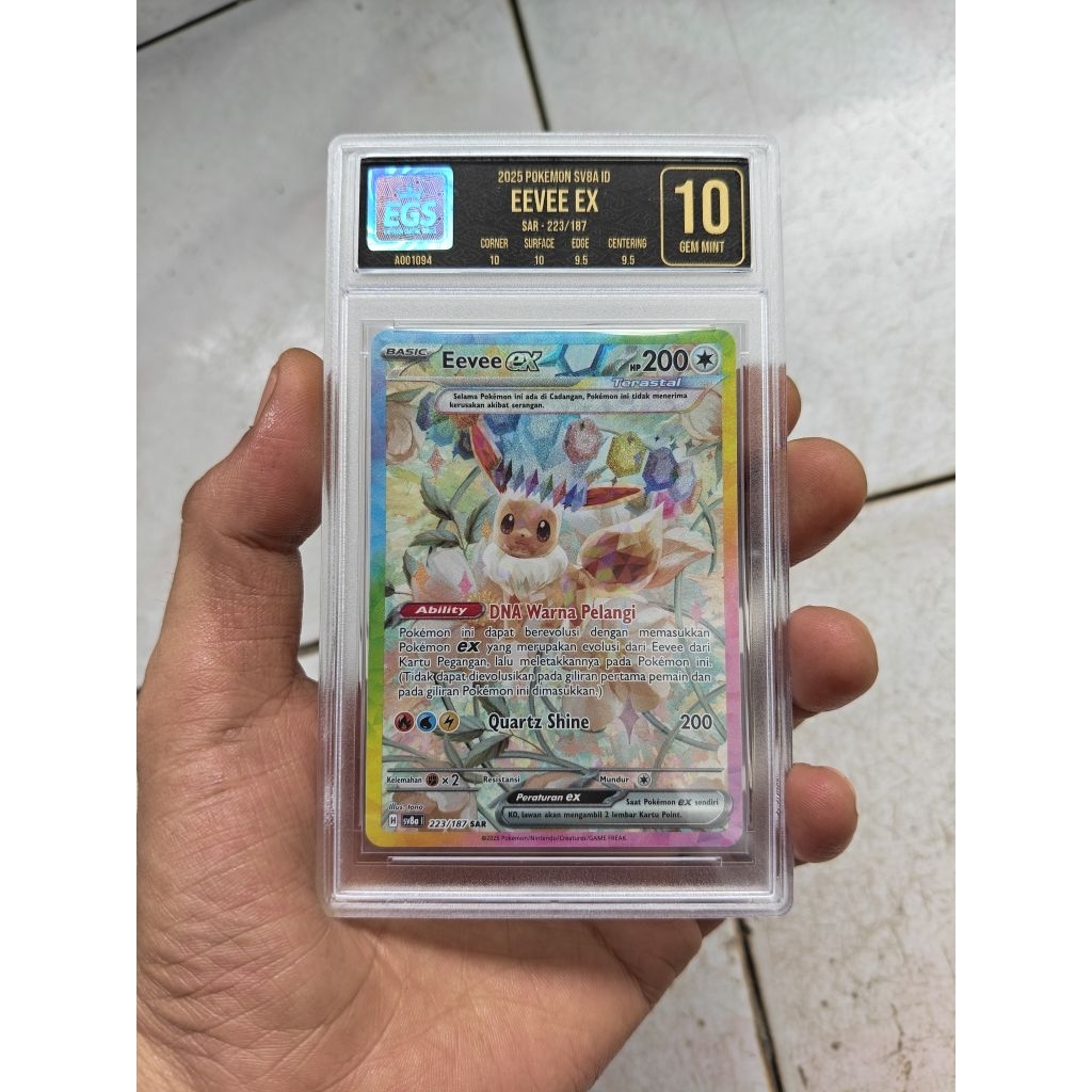 Eevee Ex #223/187 SAR Pokemon Indonesia Festival Terastal SV8a EGS 10