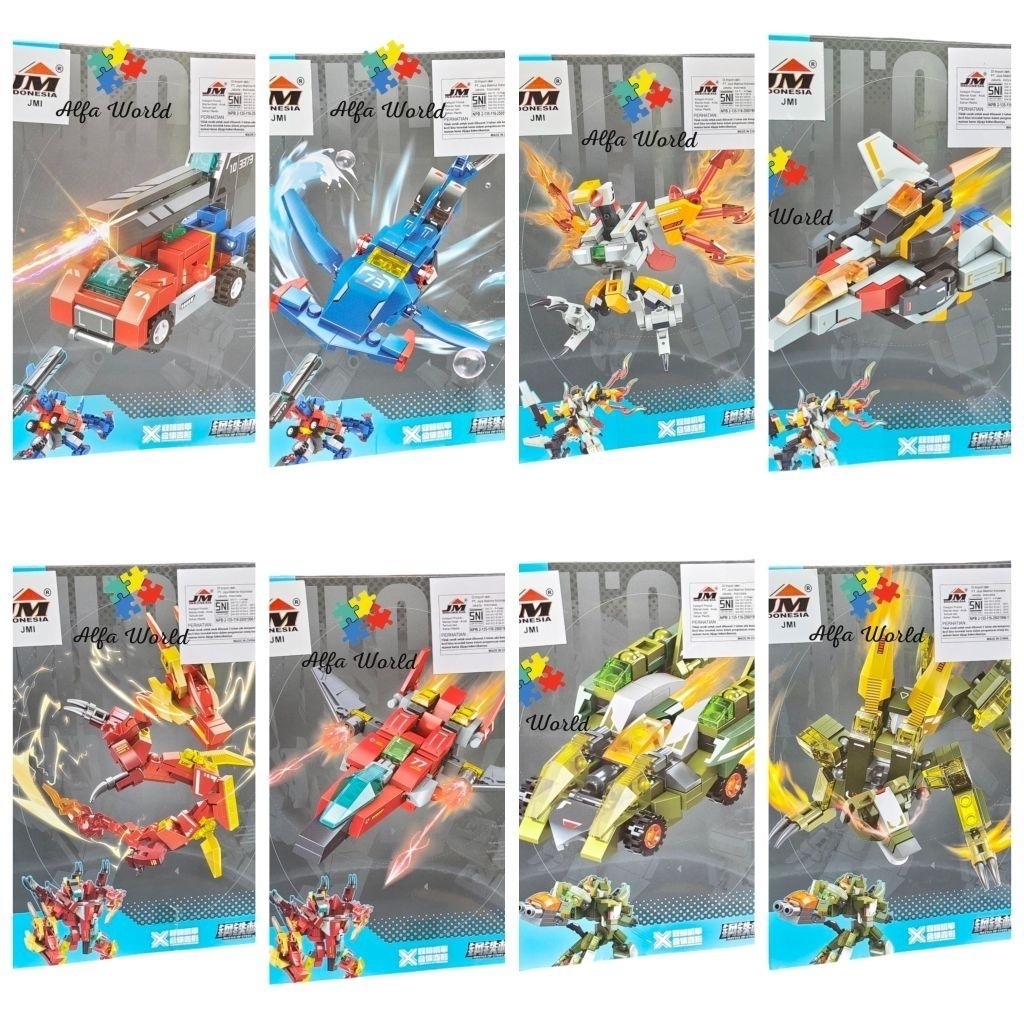 MAINAN ANAK BLOCK BRICK LEGO ROBOT RAKITAN KOMBINASI 2 IN1