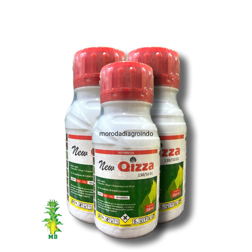 Herbisida selektif NEW QIZZA 130/50 EC 250ml untuk tanaman kacang-kacangan, kacang hijau, kacang tan