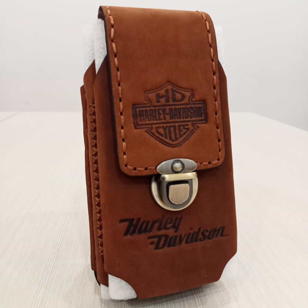 Dompet HP Pinggang Pria isi 2 Kulit Asli