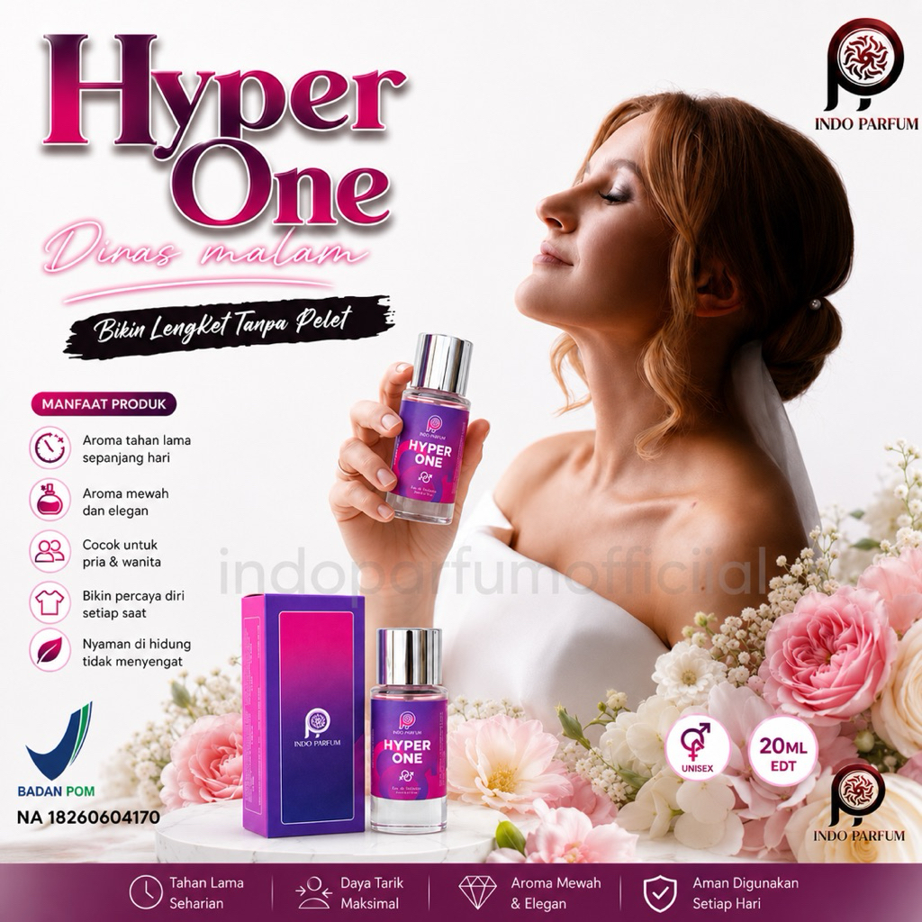 Terlaris Hyper One Dinas Malam Unisex EDT 20ml | Parfum Tahan Lama Bikin Lengket Tanpa Pelet origina