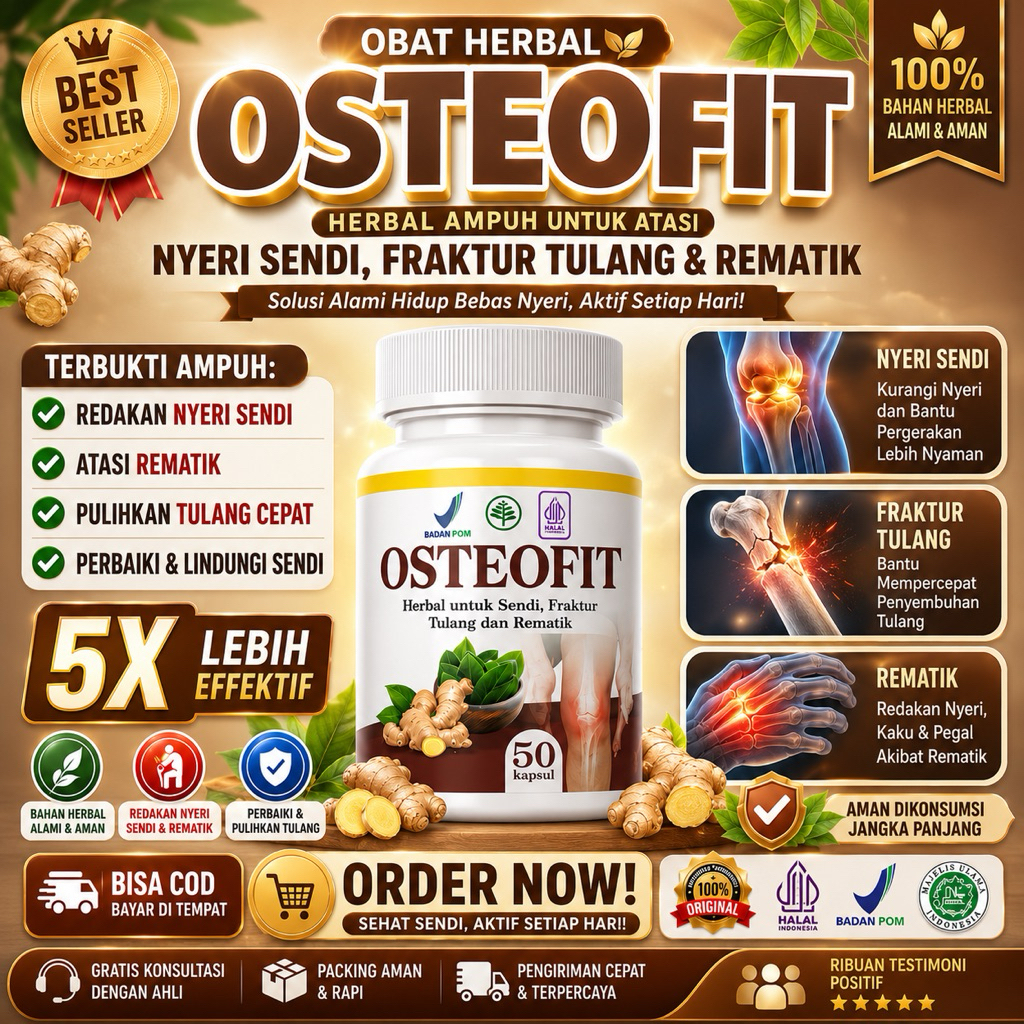 OSTEOFIT - Nyeri Sendi Lutut Kaki dan Pegal Linu Fraktur Tulang Rematik Glukosamin Osteoporosis Rada