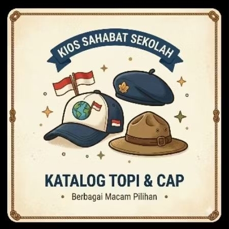 Grosir Termurah Topi Sekolah SMP Isi 1 Kodi