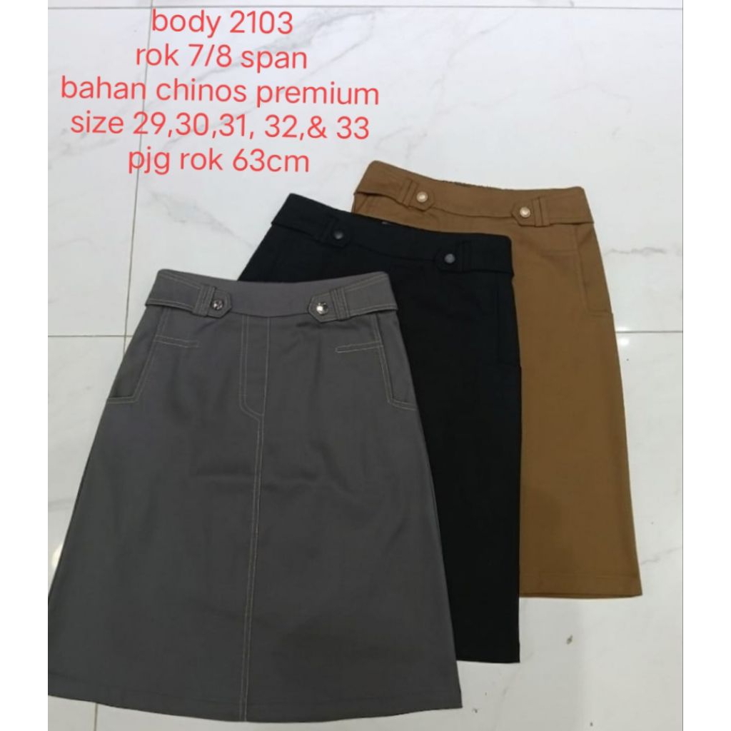rok 7/8 span BODYPOWER bahan chinos premium